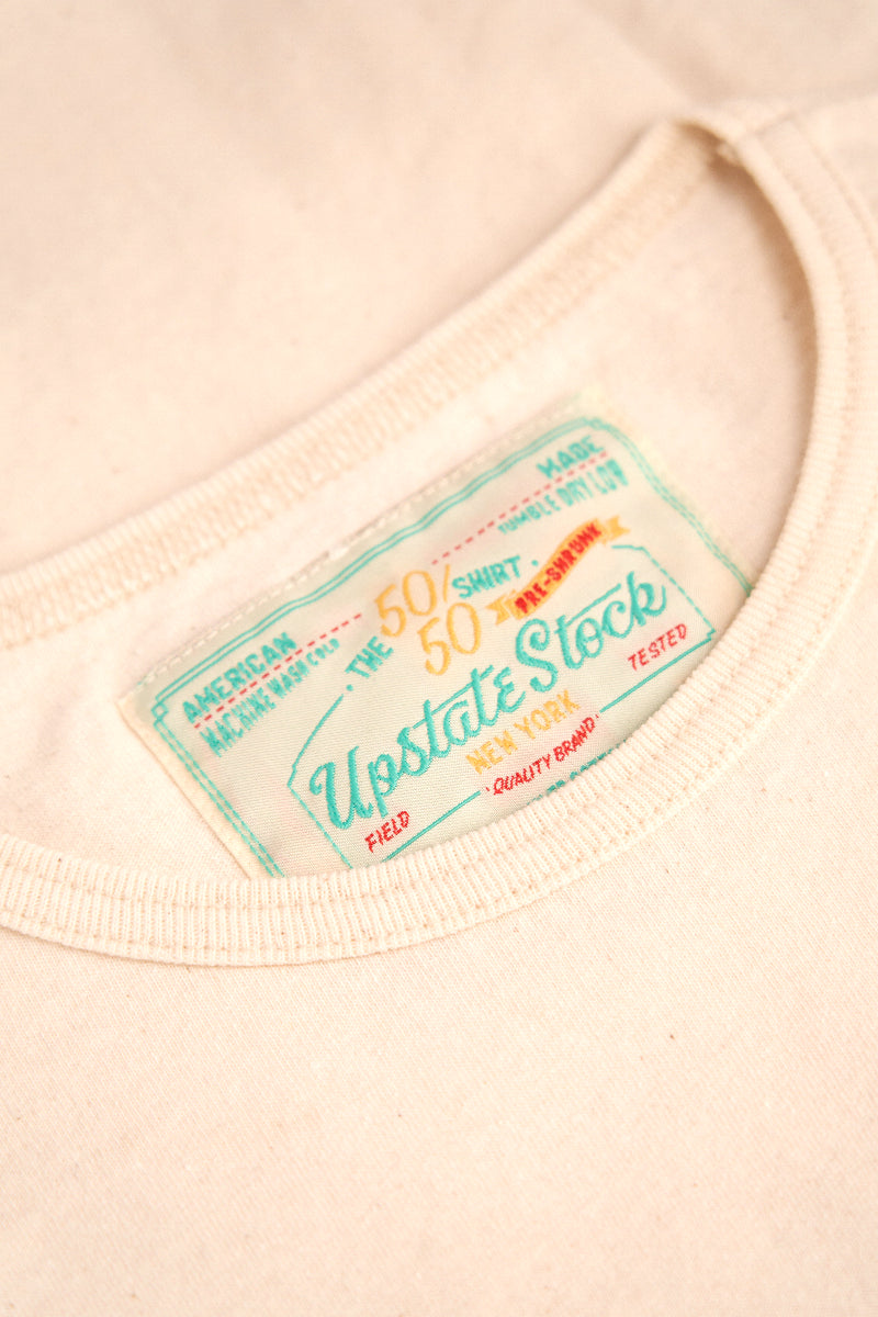 The 50/50 Shirt - POCKET TEE - Natural Scour