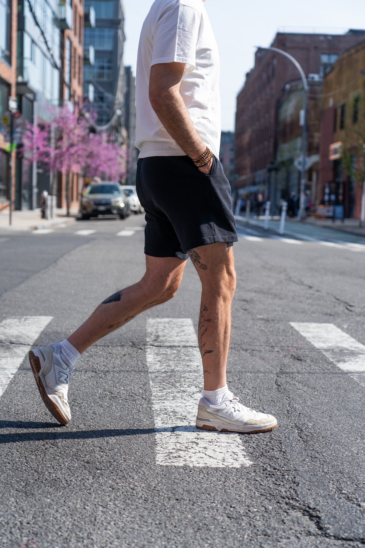 The Standard Short Upcycled Cotton Terry  - Creek Pebble Grey