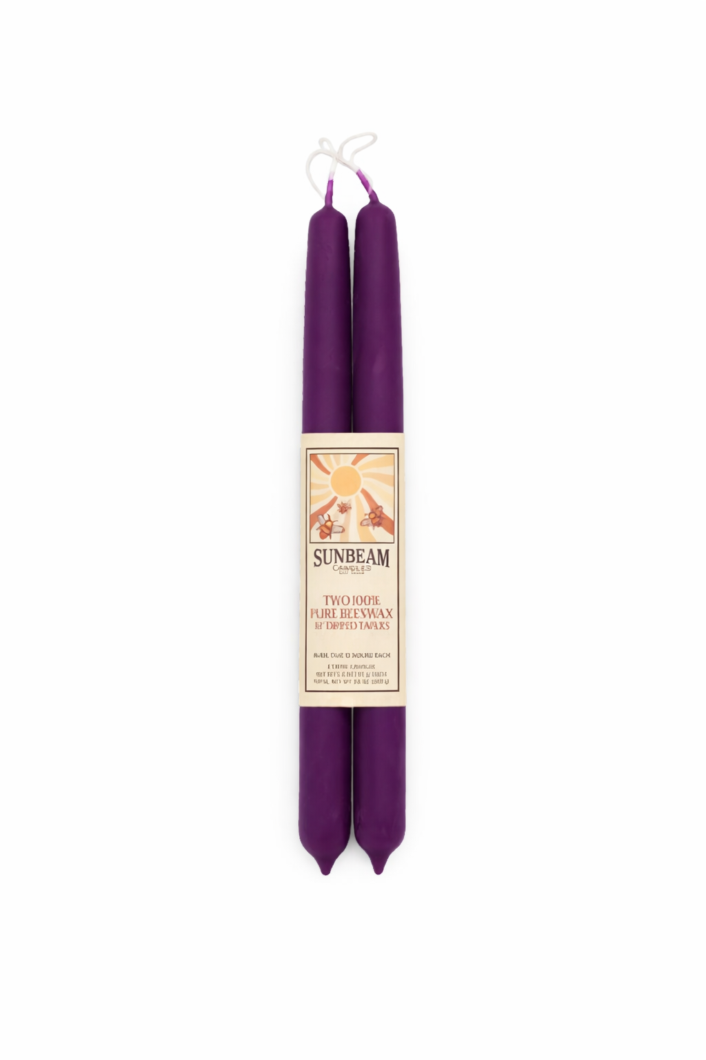 Sunbeam Beeswax Candles - Plum