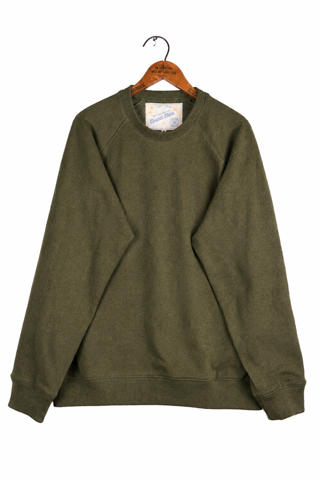 Amagansett Beach Upcycled Terry Cotton Sweater - Olive Drab