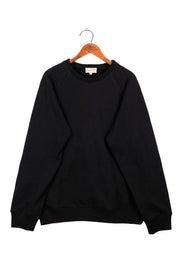 Amagansett Beach Upcycled Terry Cotton Sweater - Black