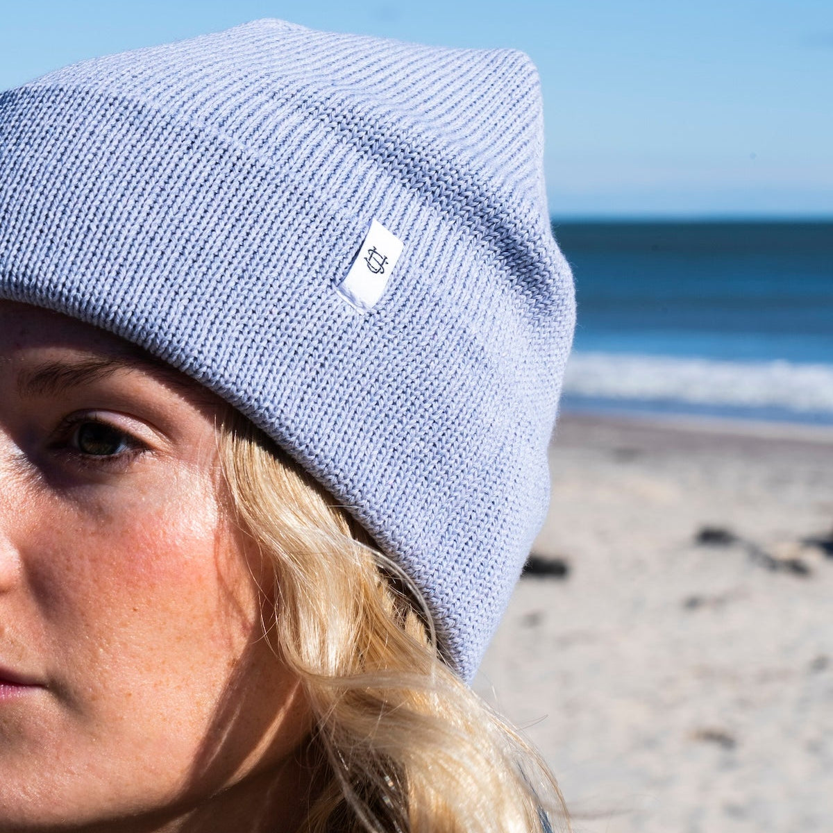 Munstead Lavender Easy Fit Upcycled Cotton Beanie - S/M and L/XL