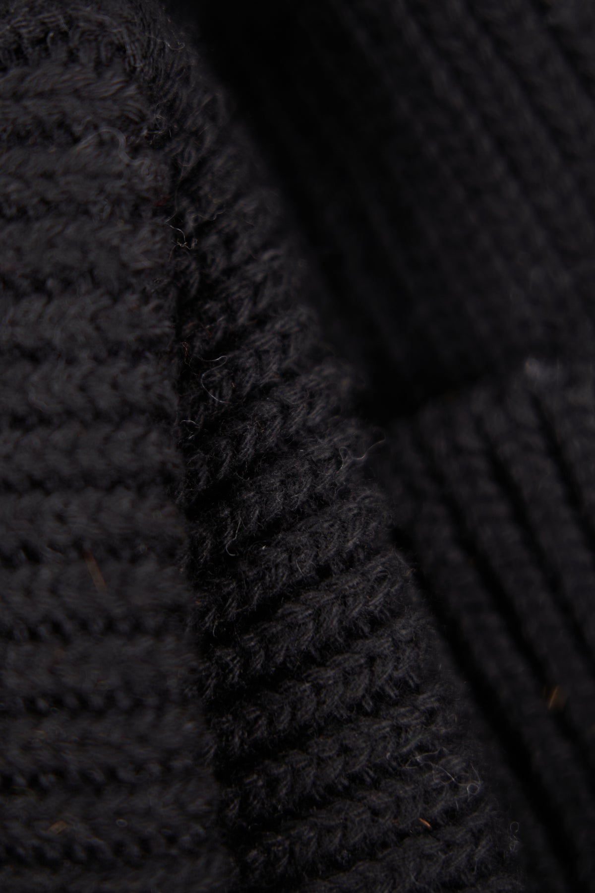 Black Merino Wool and Recycled RPET "In The City" Beanie