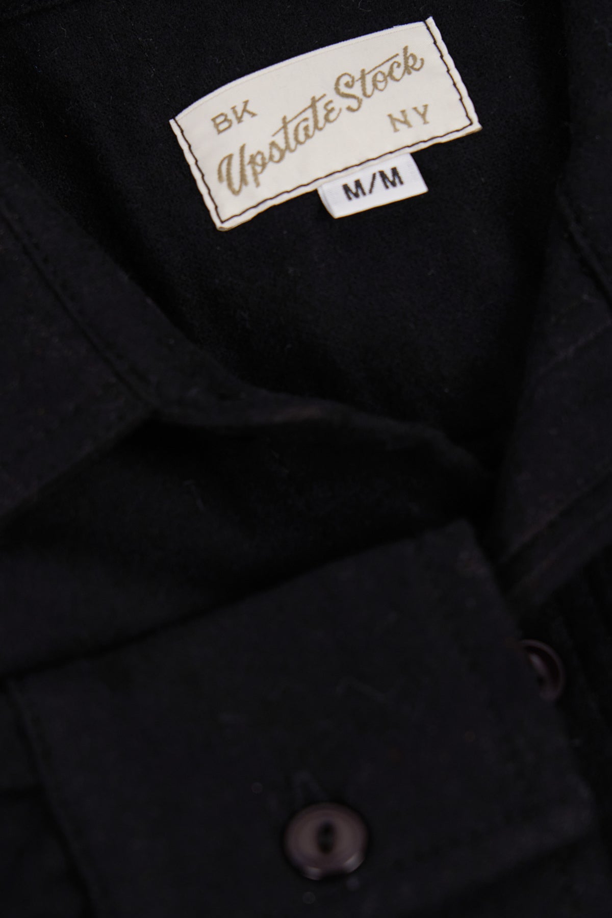 Cotton Flannel Button Down - Black