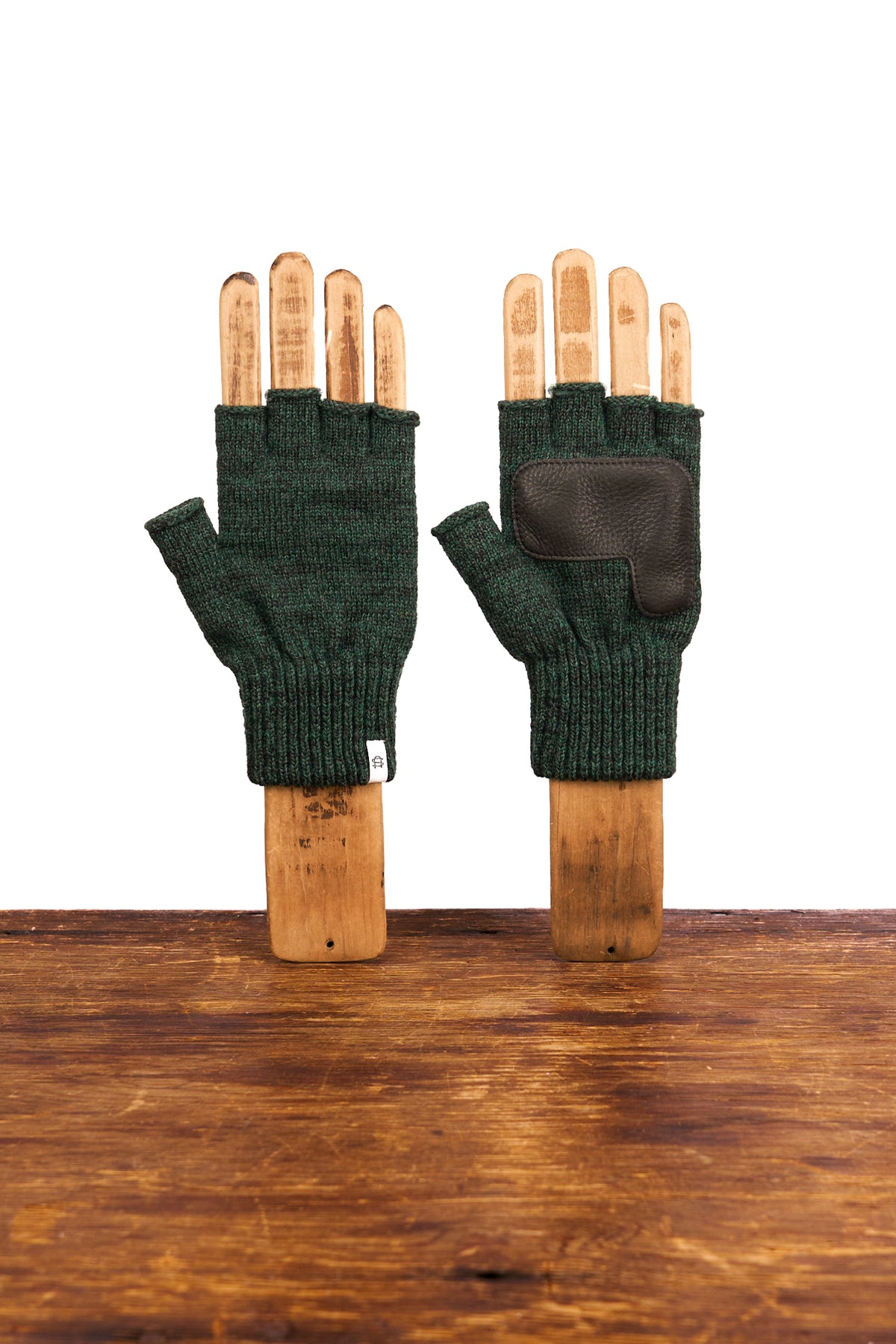 Hunter Melange Fingerless Glove with Black Palm