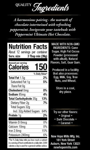 New Hope Mills - Ultimate Hot Chocolate - Peppermint