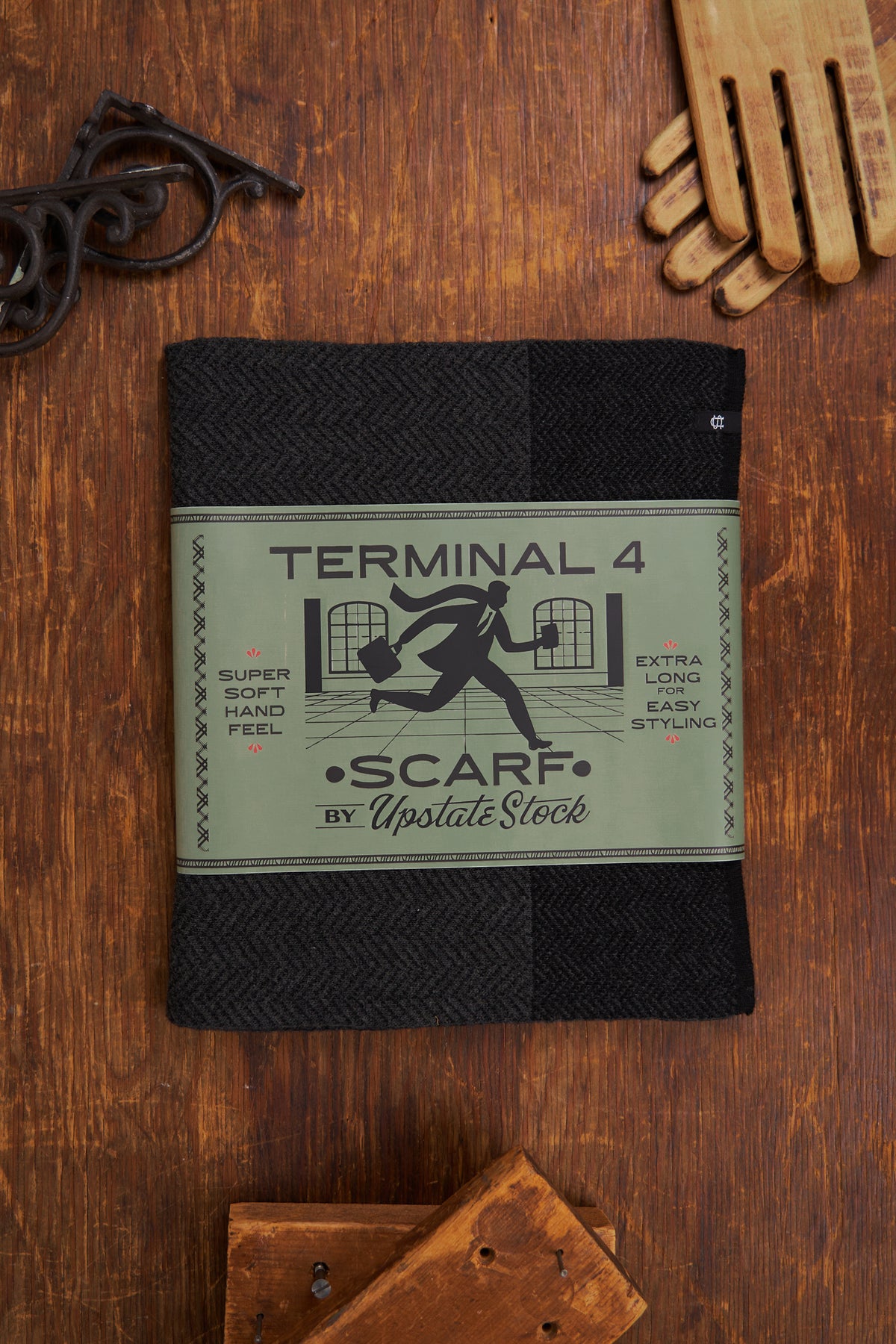 Charcoal Merino Wool and Recycled PET - Terminal 4 Scarf